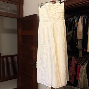 Abercrombie Elegant White Strapless Dress